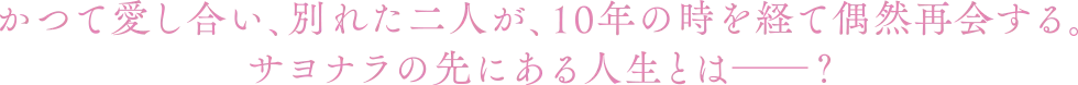 かつて愛し合い、別れた二人が、10年の時を経て偶然再会する。サヨナラの先にある人生とは――？